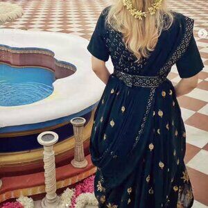 Emerald and Gold Lehenga